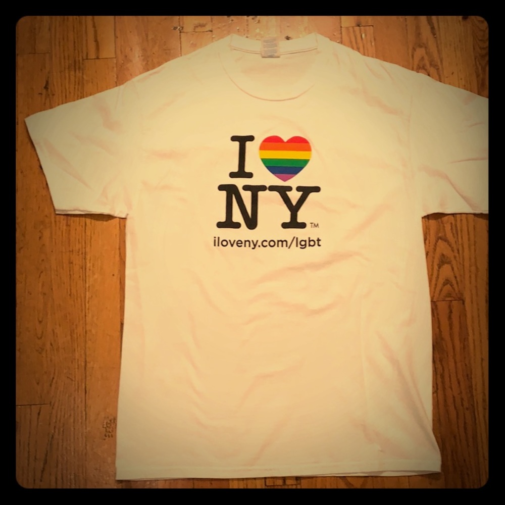 Neon I love NY PRIDE t shirt